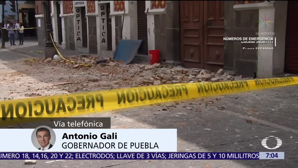Antonio Gali, gobernador de Puebla, confirma 43 muertos tras sismo