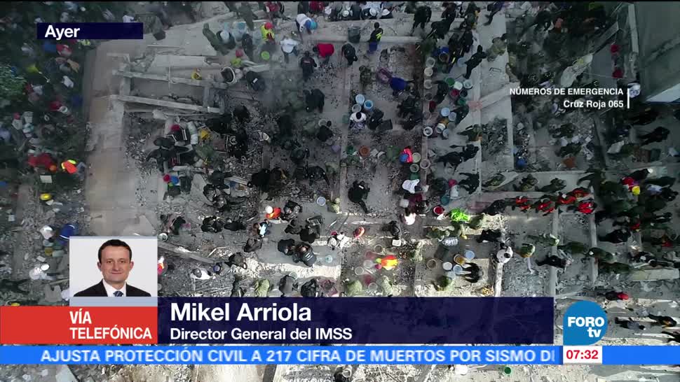 Mikel Arriola: Se han atendido a 350 lesionados por el sismo