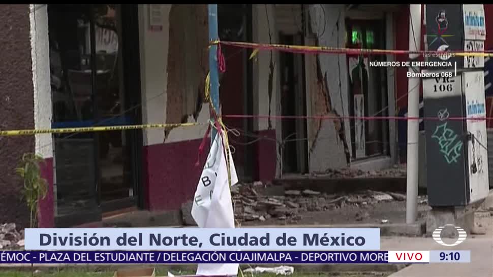 Desalojan edificios residenciales en Divisó del Norte, CDMX, por daños tras sismo