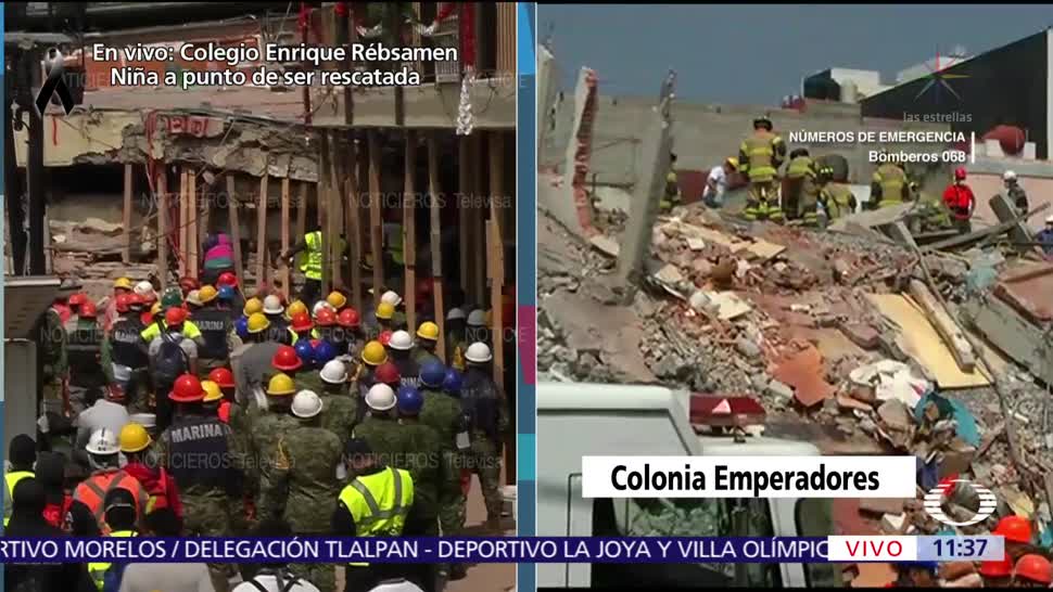 Más de 3 mil personas trabajan en derrumbe de Zapata, CDMX