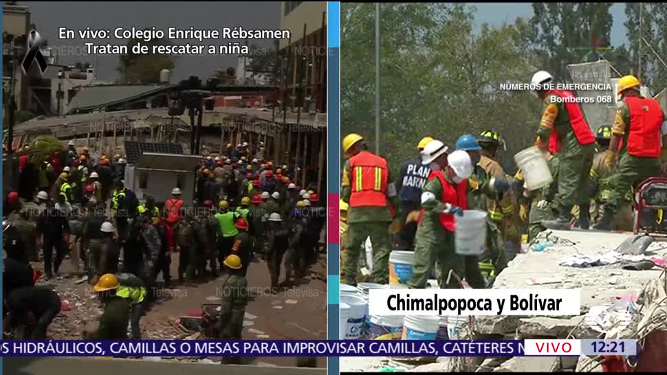 Esperan encontrar sobrevivientes entre escombros de fábrica en Bolívar y Chimalpopoca, CDMX
