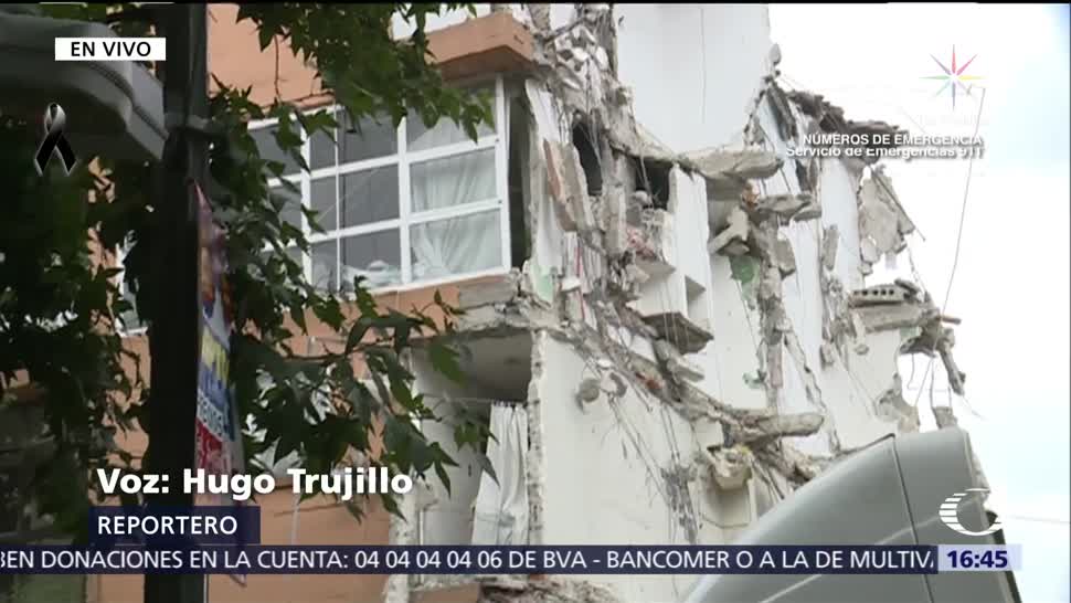 Retiran escombros en edificio colapsado en Concepción Beistegui