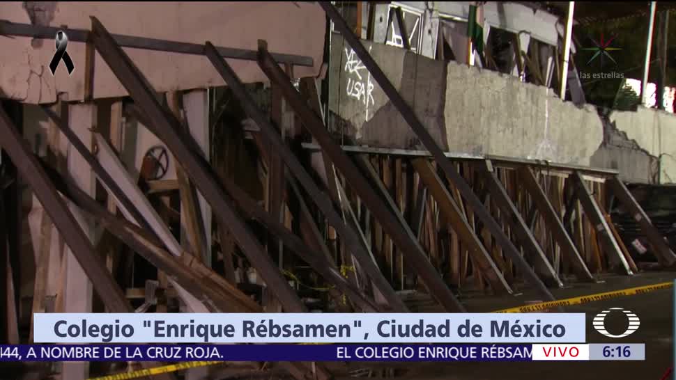 Placas de concreto y lluvia complican rescate en el colegio Enrique Rebsamen