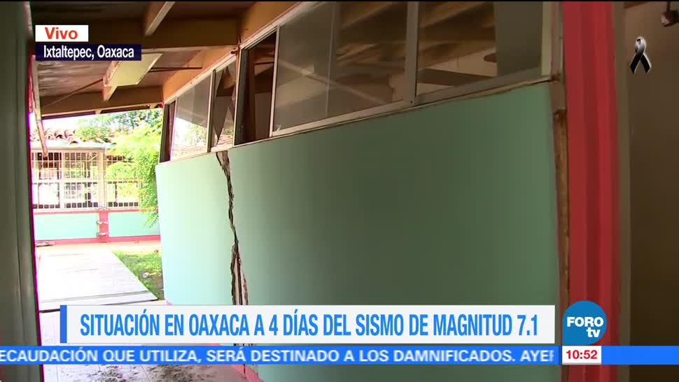 Escuelas de Ixtaltepec están a punto de caer, tras sismo del 7S