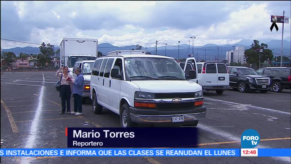 Sale convoy del Estadio Azteca con ayuda para damnificados del sismo