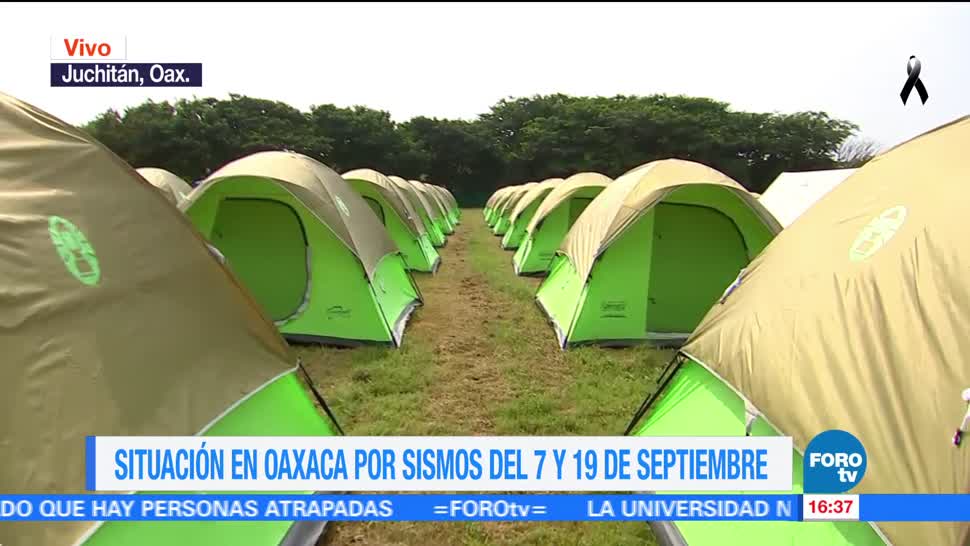Ejército prepara albergue para más de mil damnificados por el sismo Oaxaca