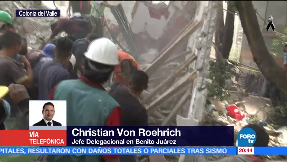 inmuebles colapsados tras sismo en Benito Juárez Christian Von Roehrich