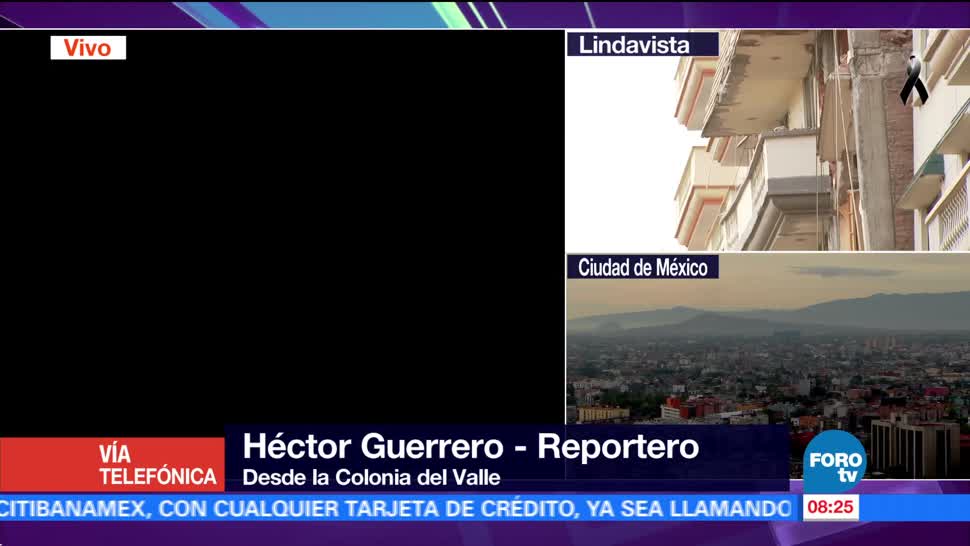 Realizan sobrevuelo en colonia Del Valle tras sismo con epicentro en Oaxaca