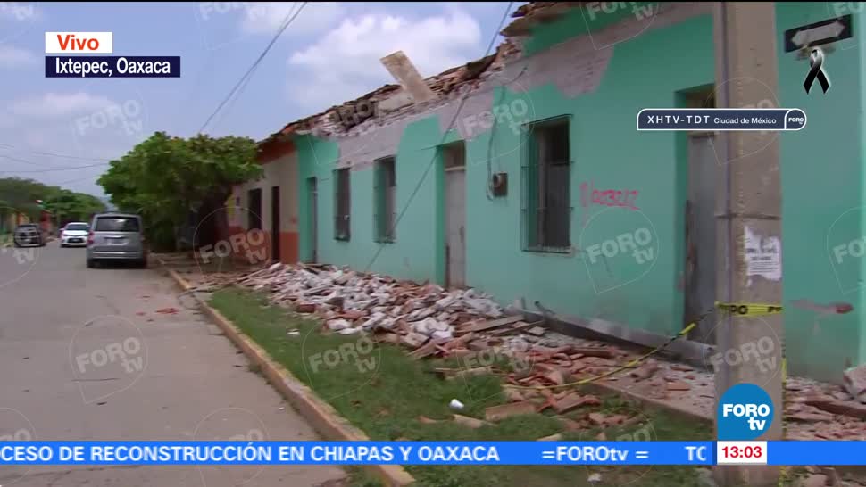 Continúan las réplicas de sismo en Ixtepec, Oaxaca