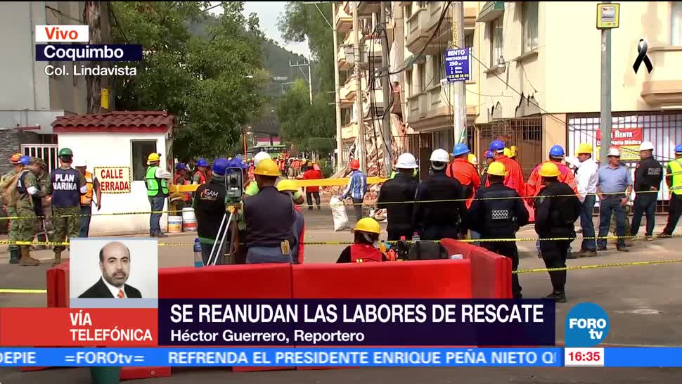 Cinco personas permanecen atrapadas entre los escombros de edificio en Lindavista