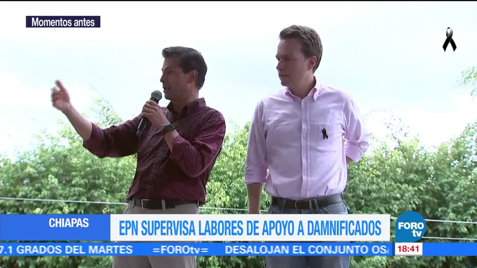 EPN expresó su apoyo a las comunidades afectadas en Chiapas por sismo