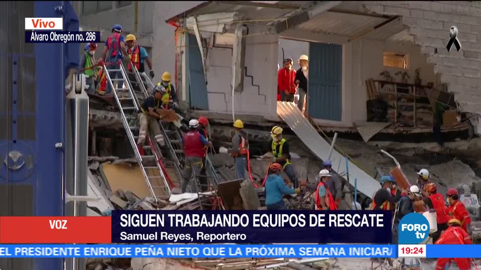 Aceleran trabajos de rescate en Álvaro Obregón