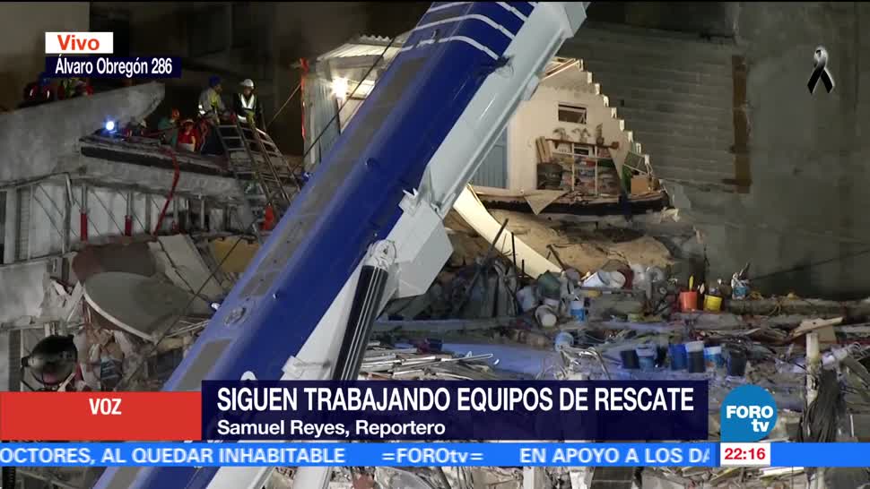 Continúan trabajos de remoción de escombros en Álvaro Obregón