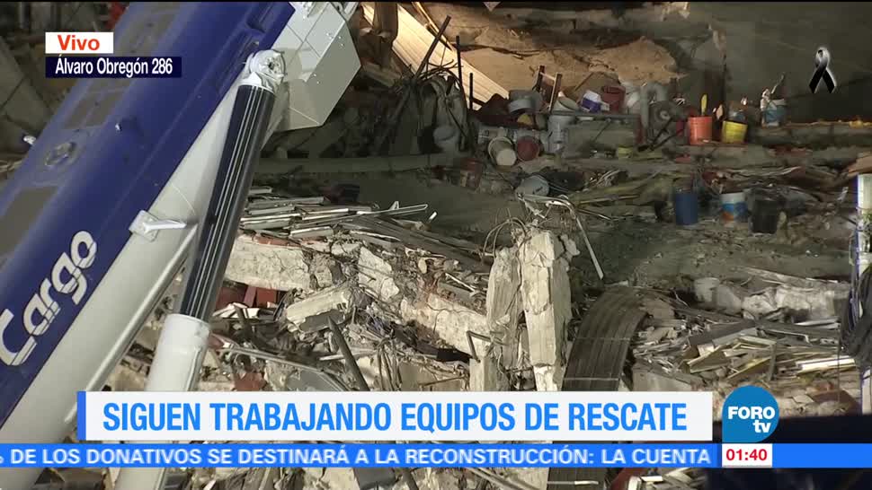 Siguen trabajando equipos de rescate en Álvaro Obregón