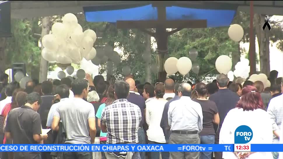 Realizan misa en honor a víctimas por sismo en el colegio Rébsamen