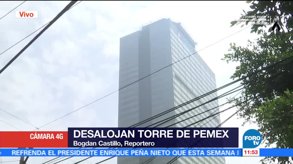Desalojan Torre de Pemex por amenaza de bomba