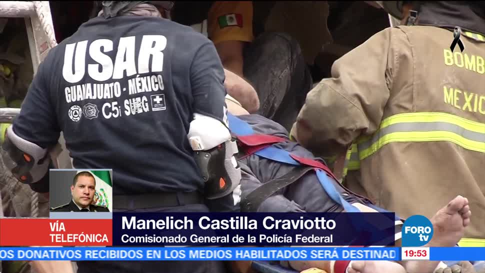 Manelich Castilla destaca labor de la Policía Federal tras los sismos