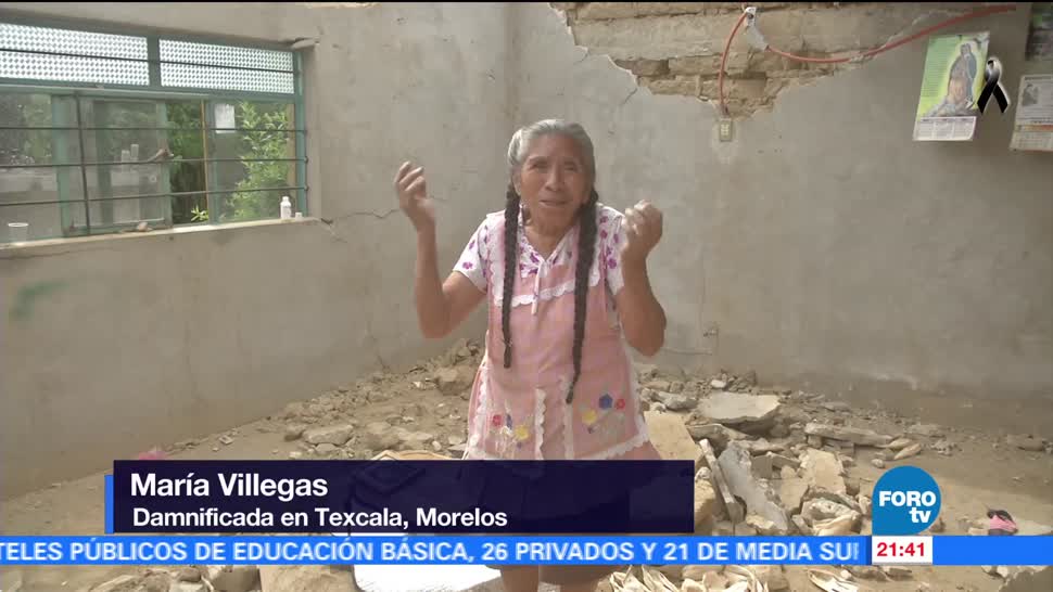 Habitantes de Texcala pierden su patrimonio por el sismo en minutos