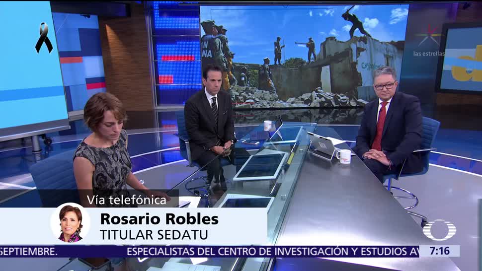 Rosario Robles: Gobiernos estatales y Sedatu acompañarán proceso de reconstrucción tras sismos