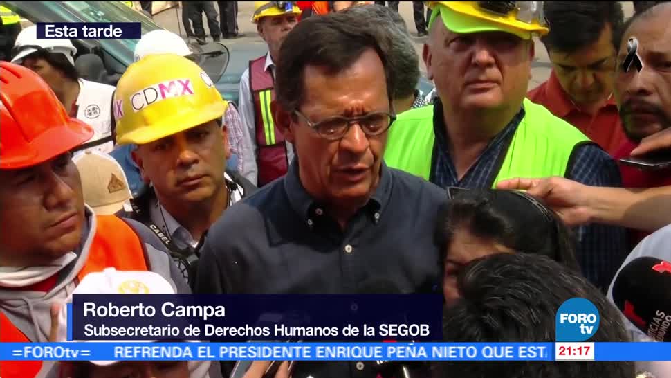 Campa se reúne con familiares de los atrapados en Álvaro Obregón 286