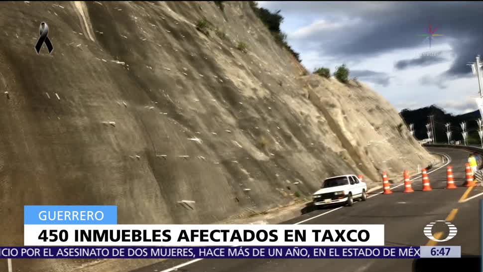 Cierran carretera que conecta Taxco con la Autopista del Sol tras sismos