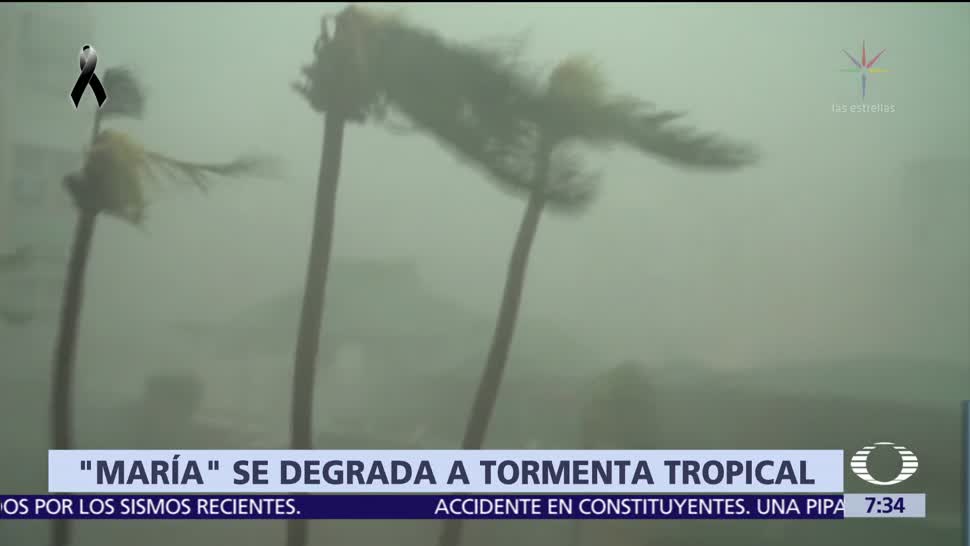 Huracán 'María' se degrada a tormenta tropical frente a Carolina del Norte