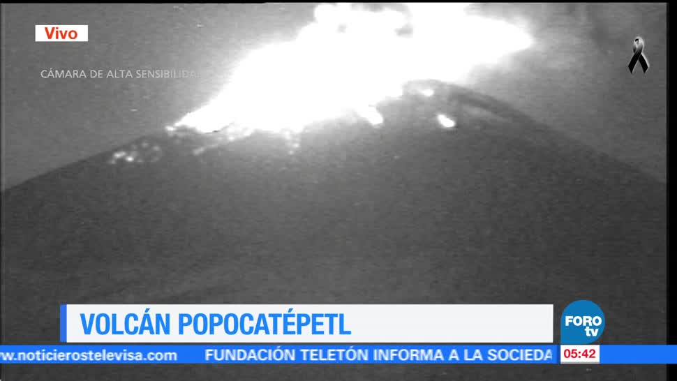 Se registran explosiones en el volcán Popocatépetl