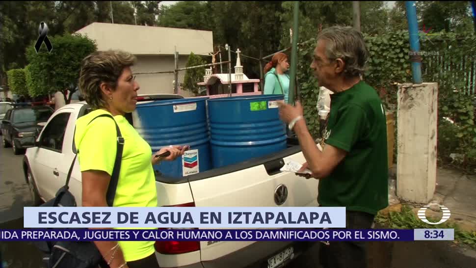 Continúa escasez de agua potable en Iztapalapa tras terremoto
