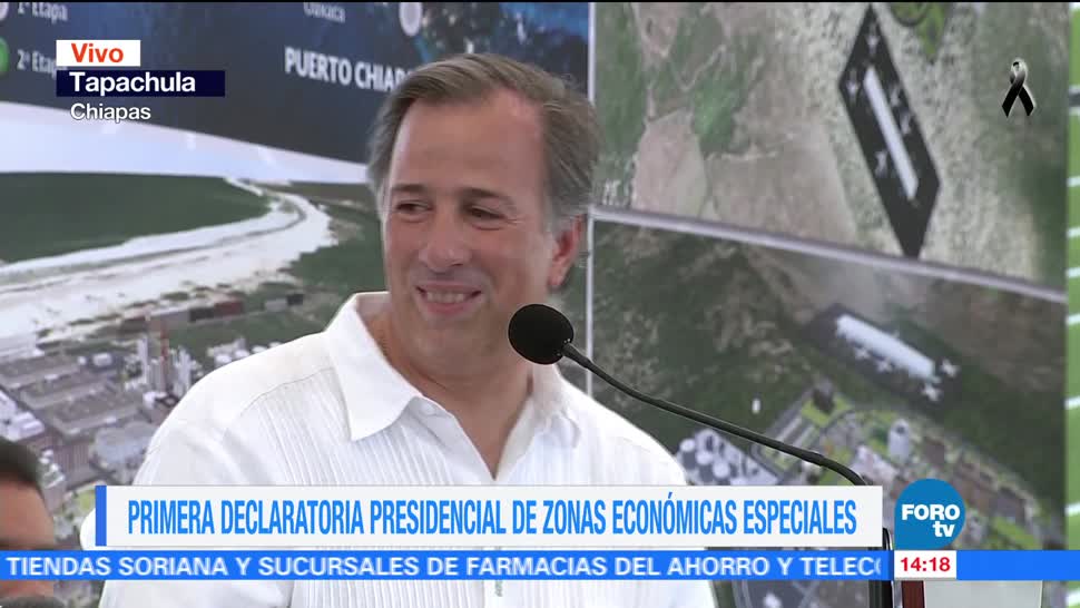 Meade presenta primera declaratoria de Zonas Económicas Especiales en México