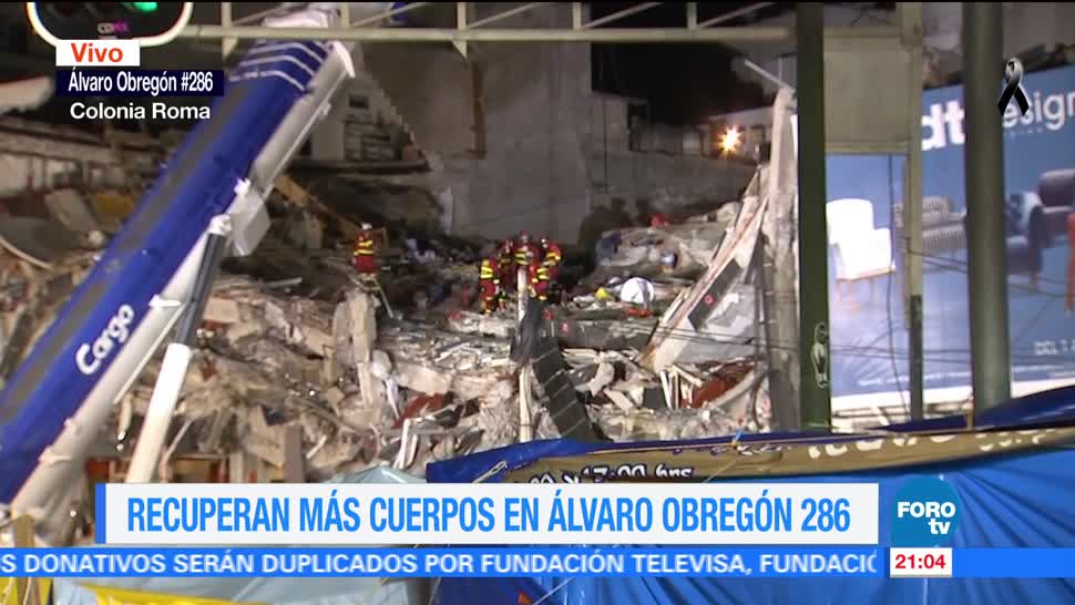 Siguen trabajos de rescate en Álvaro Obregón 286