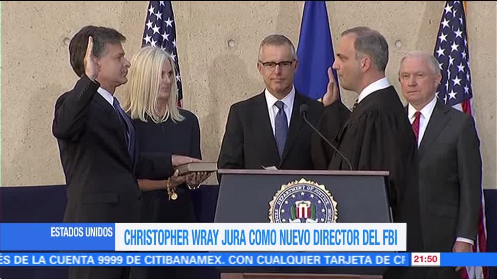 Christopher Wray jura como nuevo director del FBI