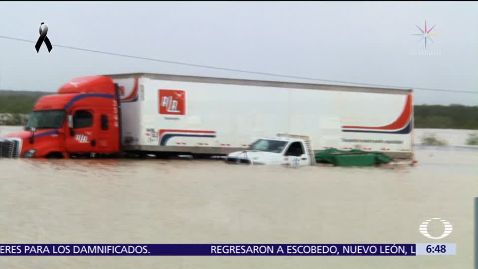 Desborda el río Bravo por tormenta en Tamaulipas