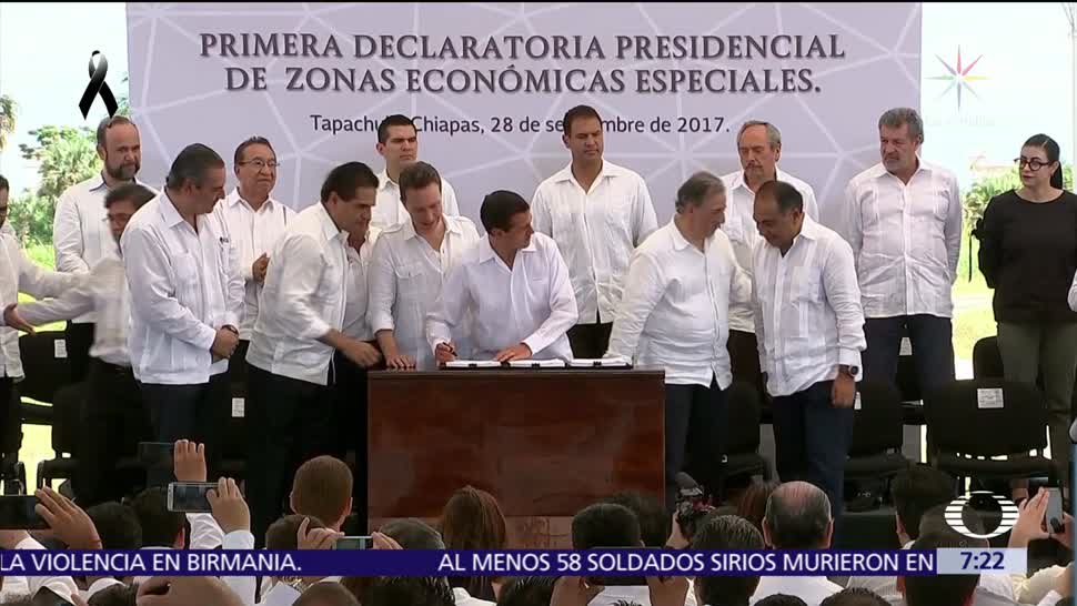 Peña Nieto firma decretos que crean las primeras zonas económicas especiales