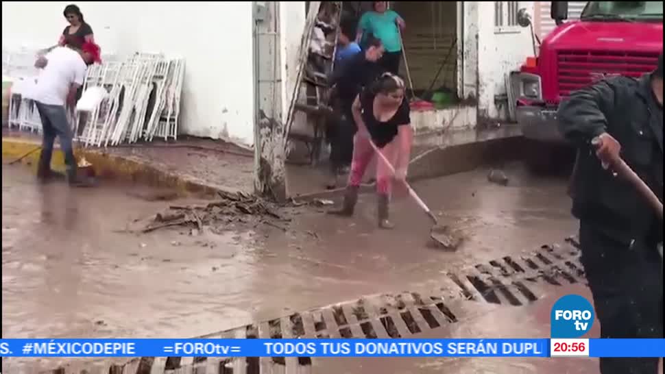 Lluvias afectan 60 viviendas en Zacatecas