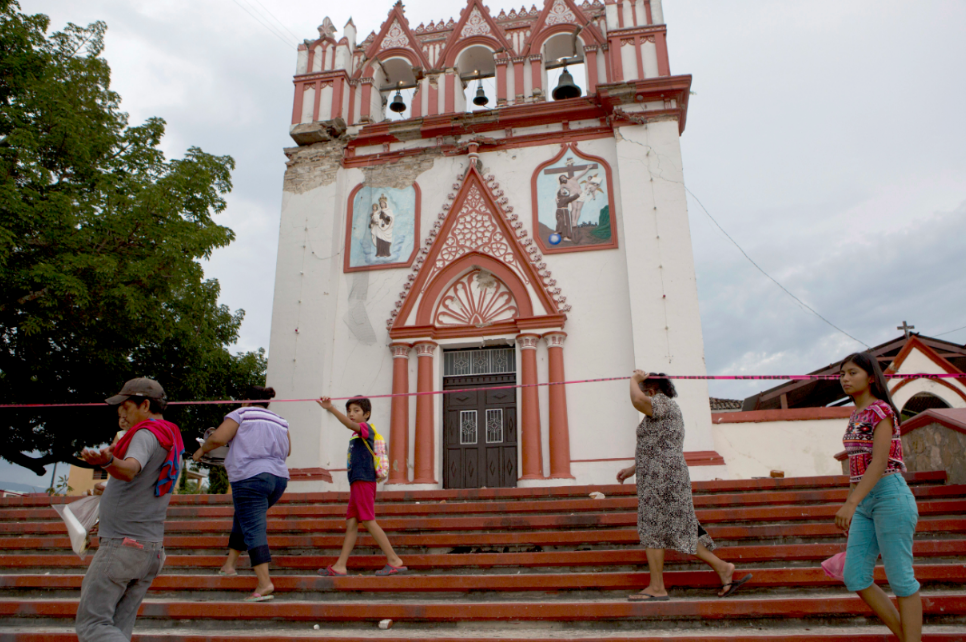 Afectaciones en templo del Señor del Calvario en Chiapa de Corzo, Chiapas