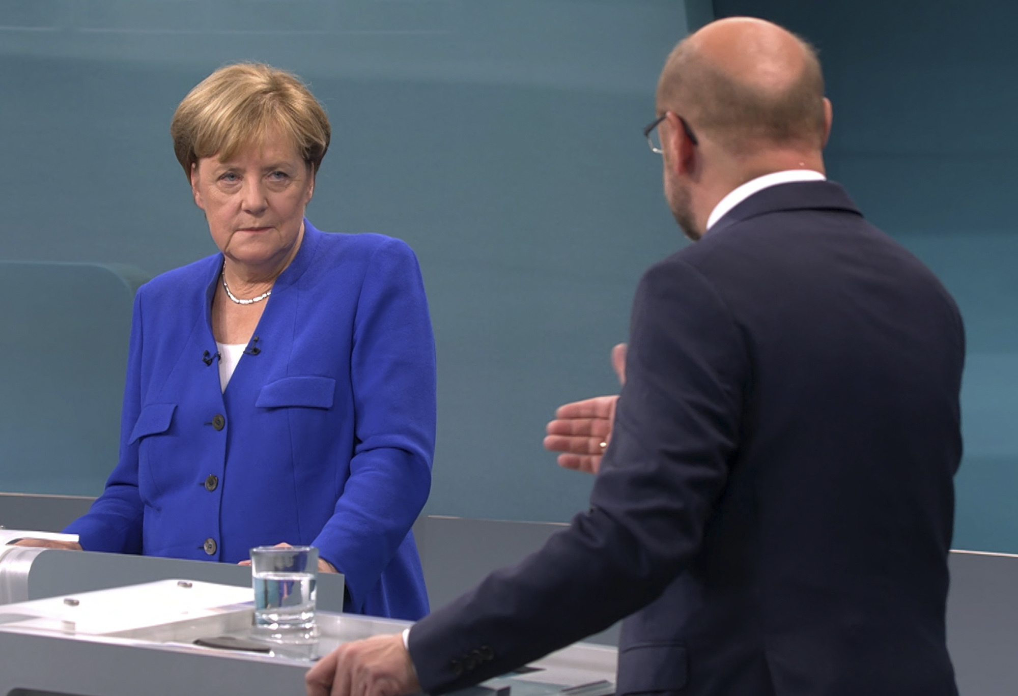 Merkel y Schulz protagonizan un único debate televisado en Alemania