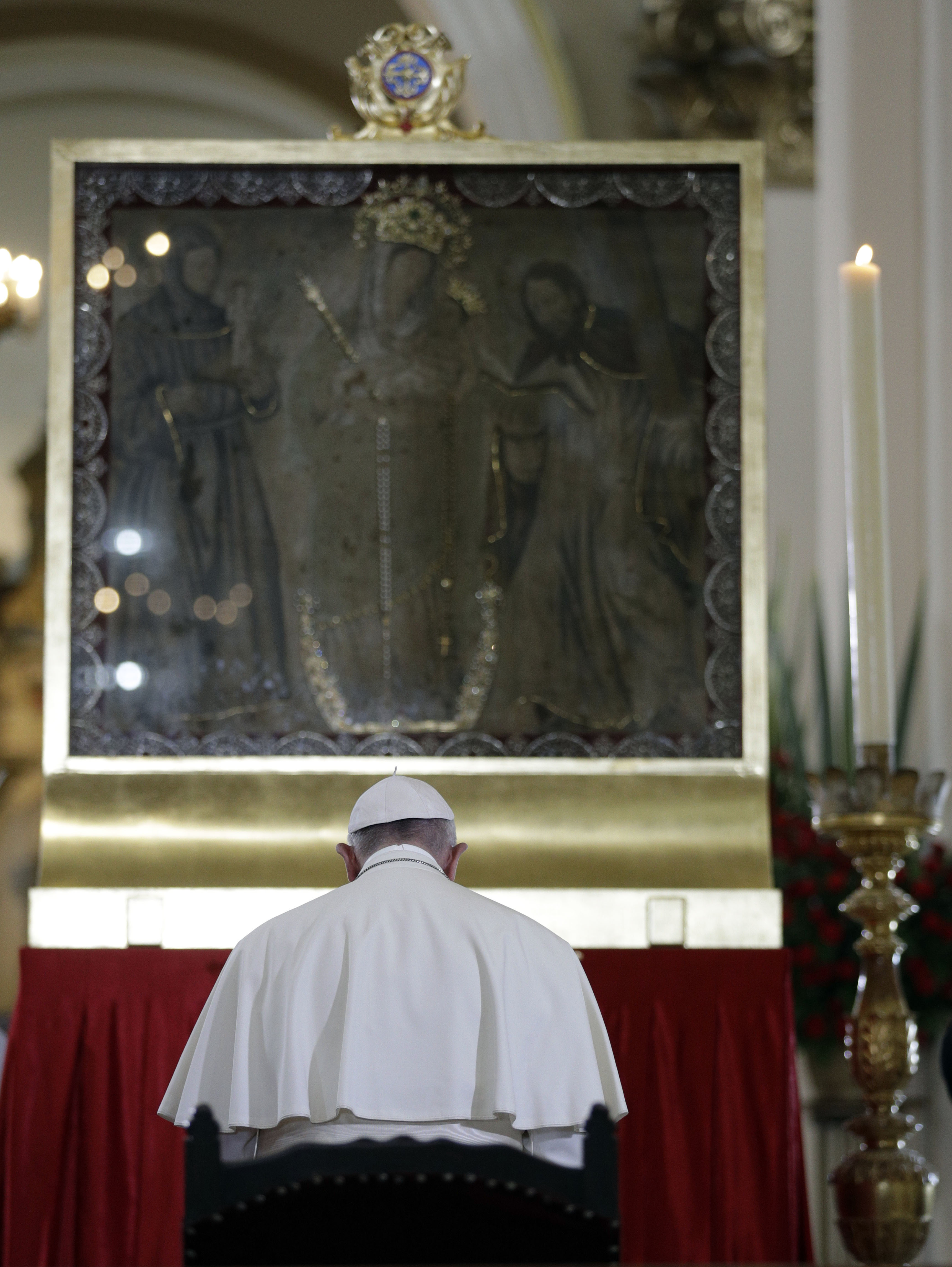Papa Francisco pide a la Virgen que cuide y guíe a sus hijos colombianos