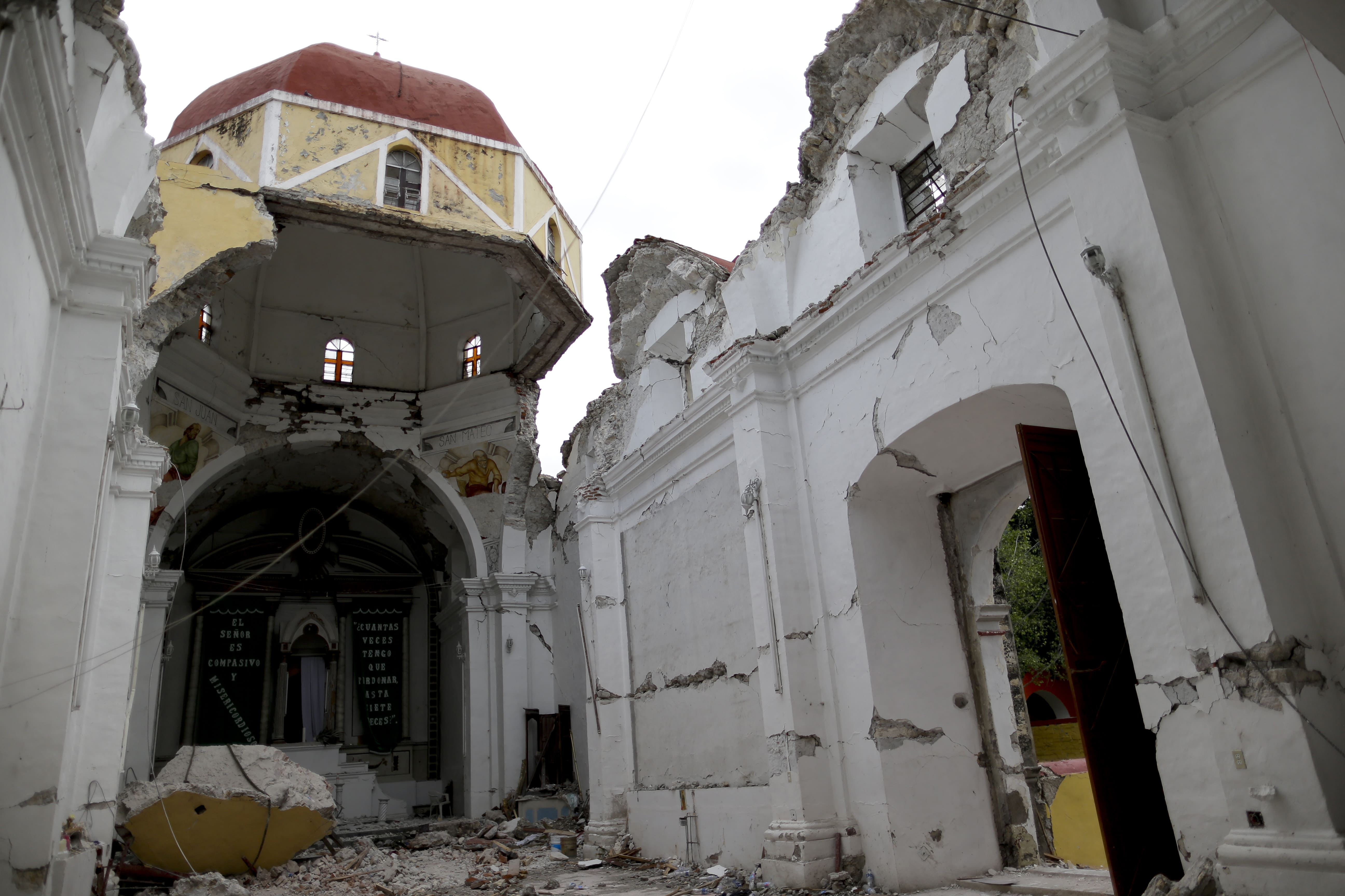 Daños en patrimonio histórico por sismo
