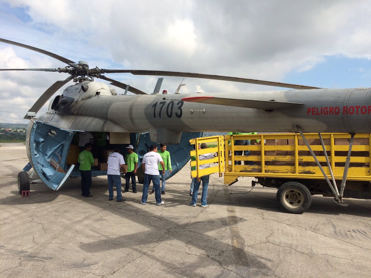 Cae helicóptero con ayuda humanitaria en Chiapas