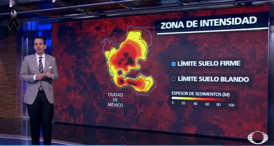 Carlos Loret muestra mapa de intensidad del sismo del 19 de septiembre
