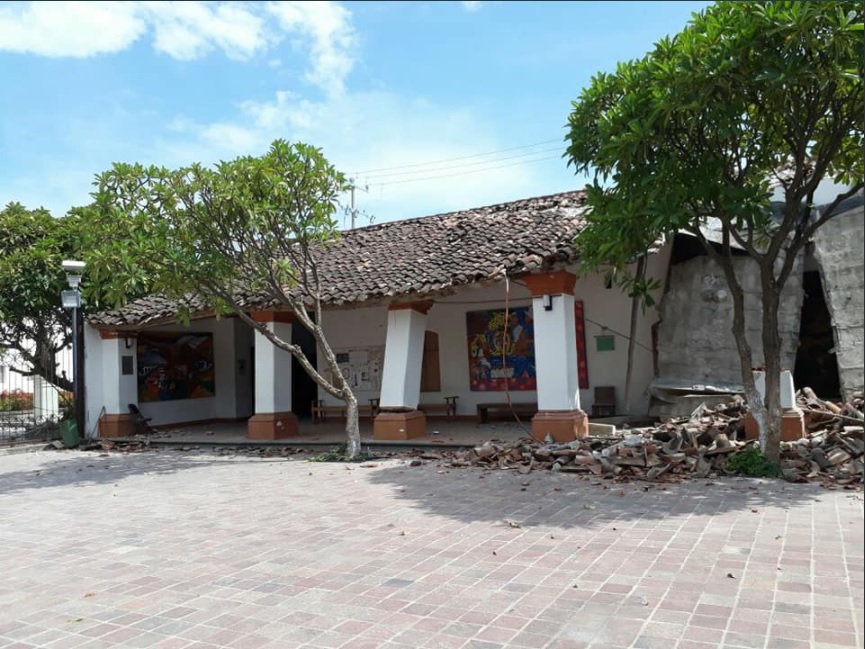 casa de cultura de juchitan queda dañada por sismo