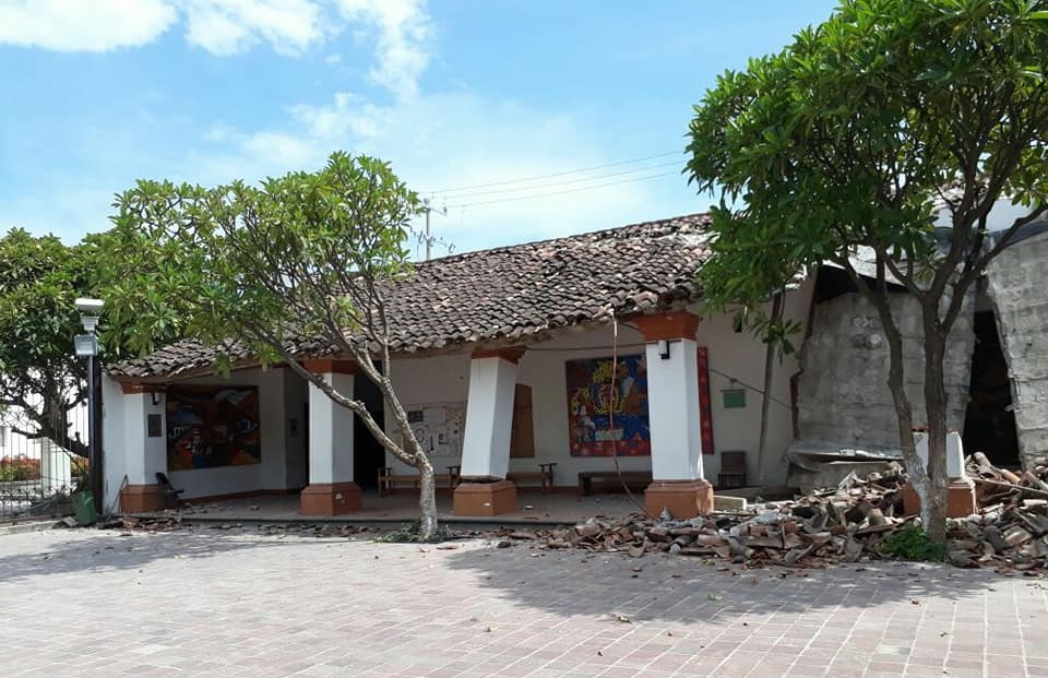 Sismo destruye piezas prehispánicas en Juchitán, Oaxaca
