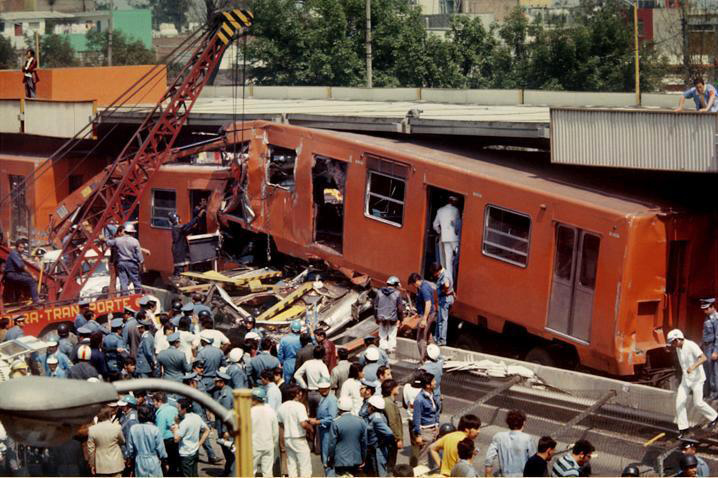 Choque de dos trenes del Metro en 1975