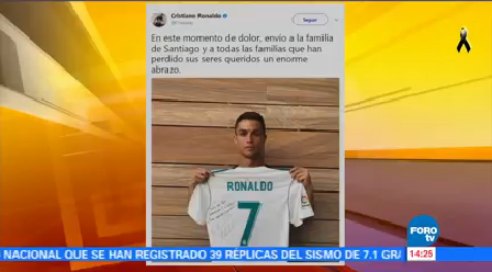 Cristiano Ronaldo Manda Mensaje Familia Niño Fallecido Colegio Rébsamen