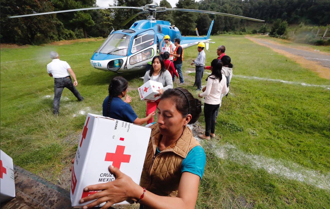 cruz roja envia-1466 toneladas-ayuda estados afectados sismo