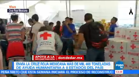 Cruz Roja Mexicana Envía Mil Toneladas Ayuda Damnificados