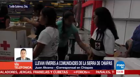 Cruz Roja Traslada Víveres Damnificados Sismo Chiapas