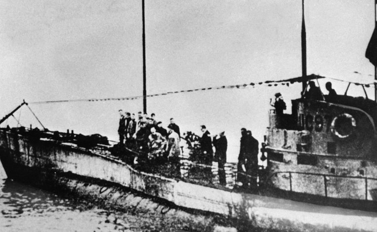 Cubierta de un submarino alemán UC97 de la I Guerra Mundial