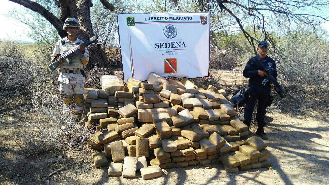 Militares decomisan marihuana en Sonoyta, Sonora