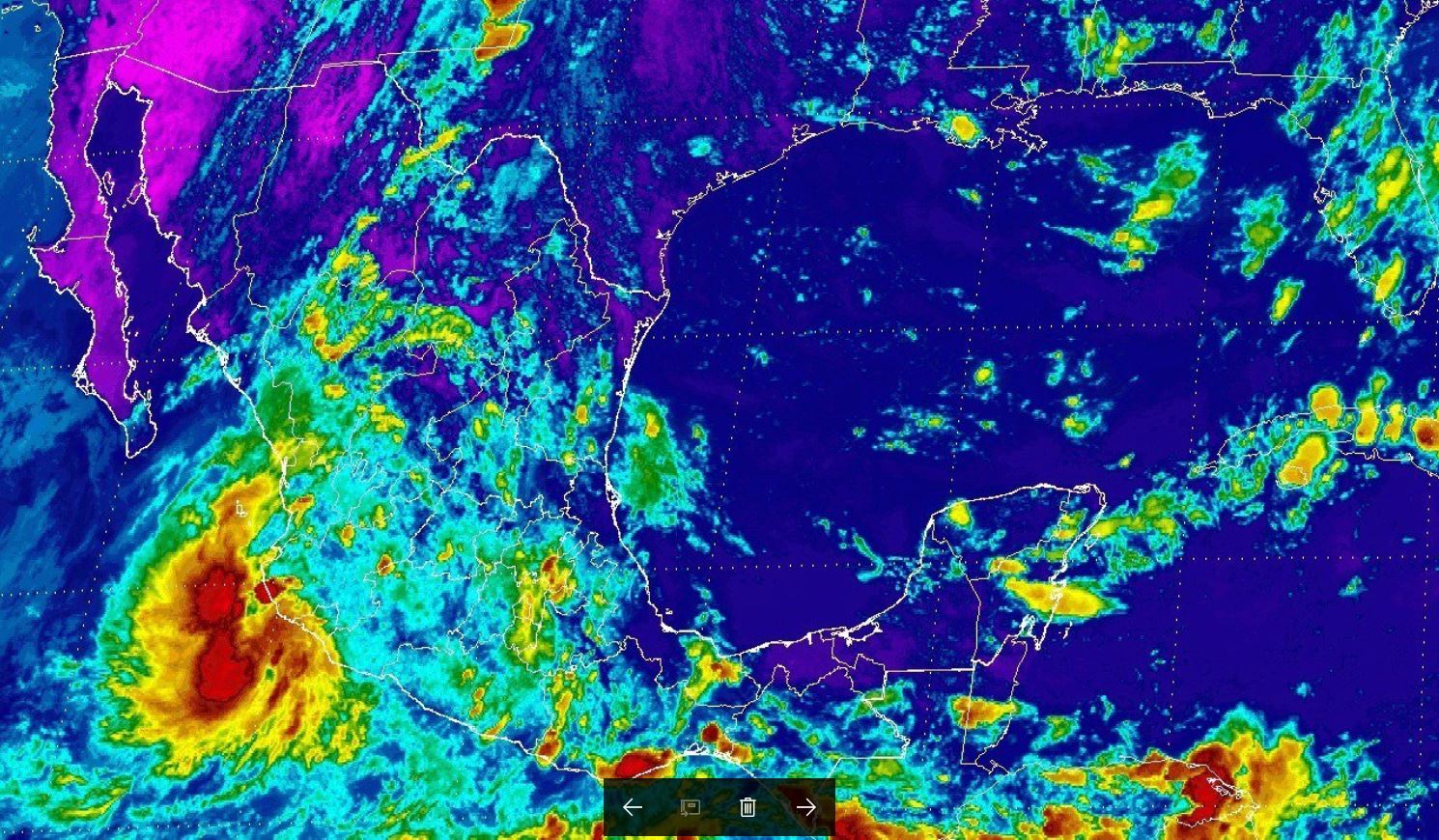 Depresión tropical 18-E se forma en costas de Colima y Jalisco
